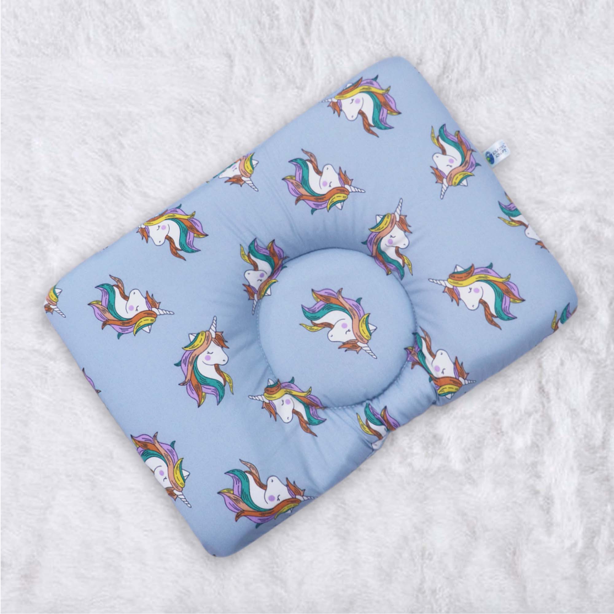 Grey Unicorn New Born Pillow | Baby Pillow | Head Shaping Pillow