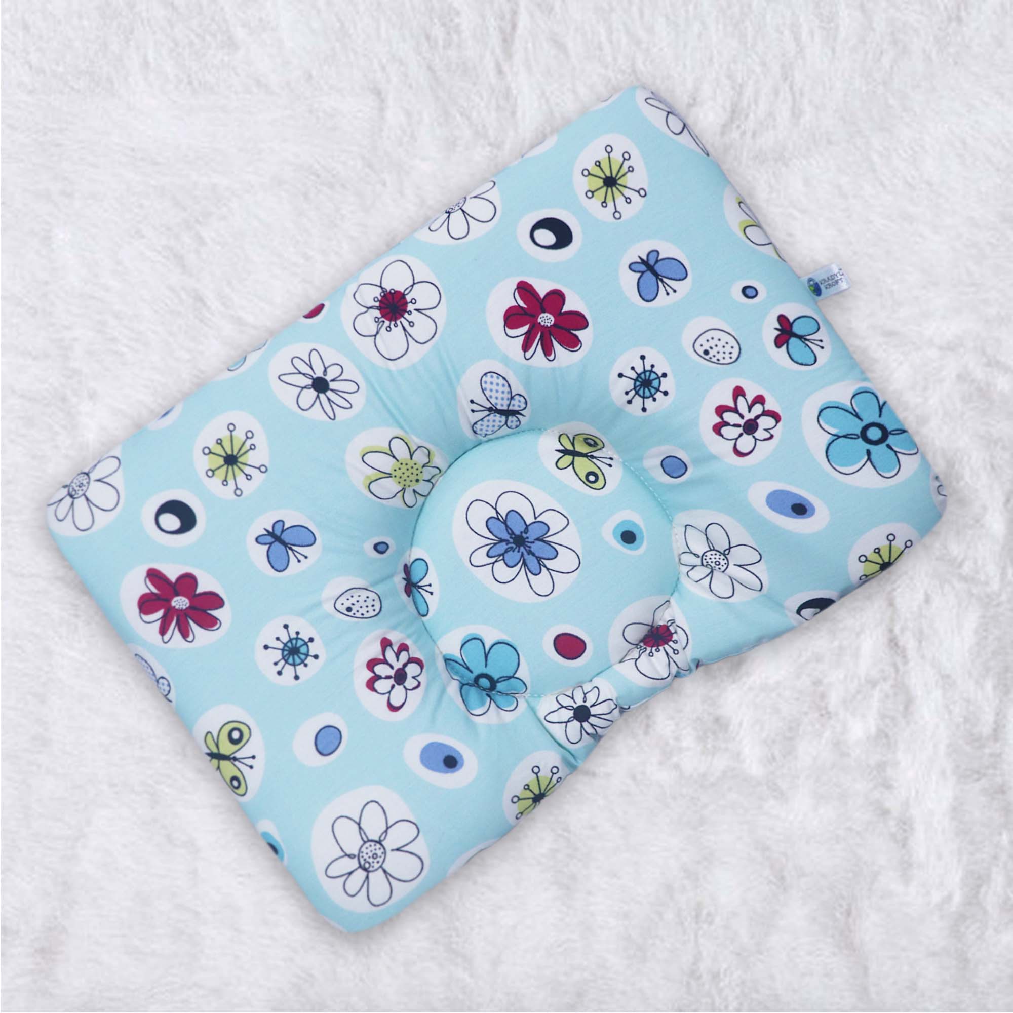 Floral Butterfly New Born Pillow | Baby Pillow | Head Shaping Pillow