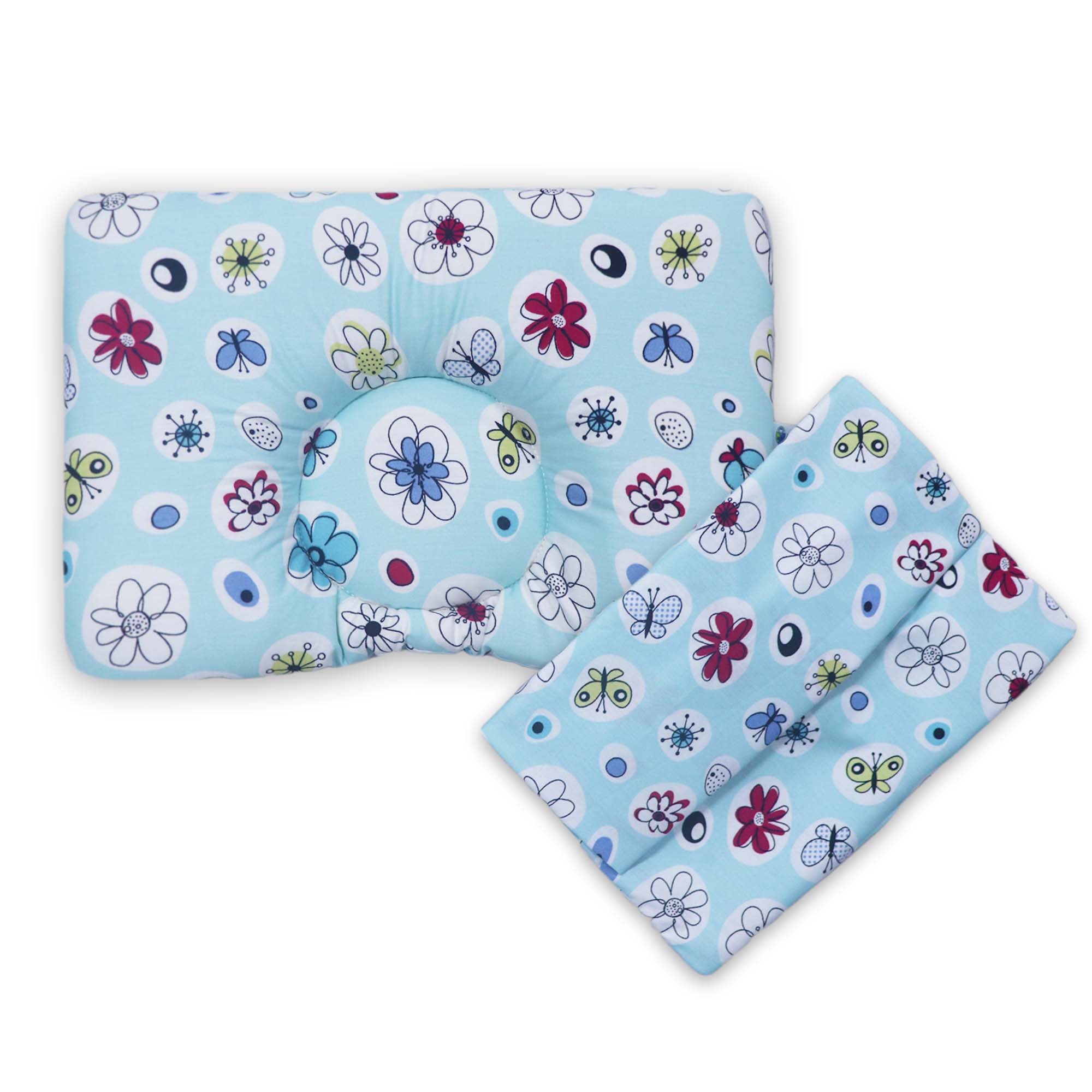 Floral Butterfly New Born Pillow | Baby Pillow | Head Shaping Pillow