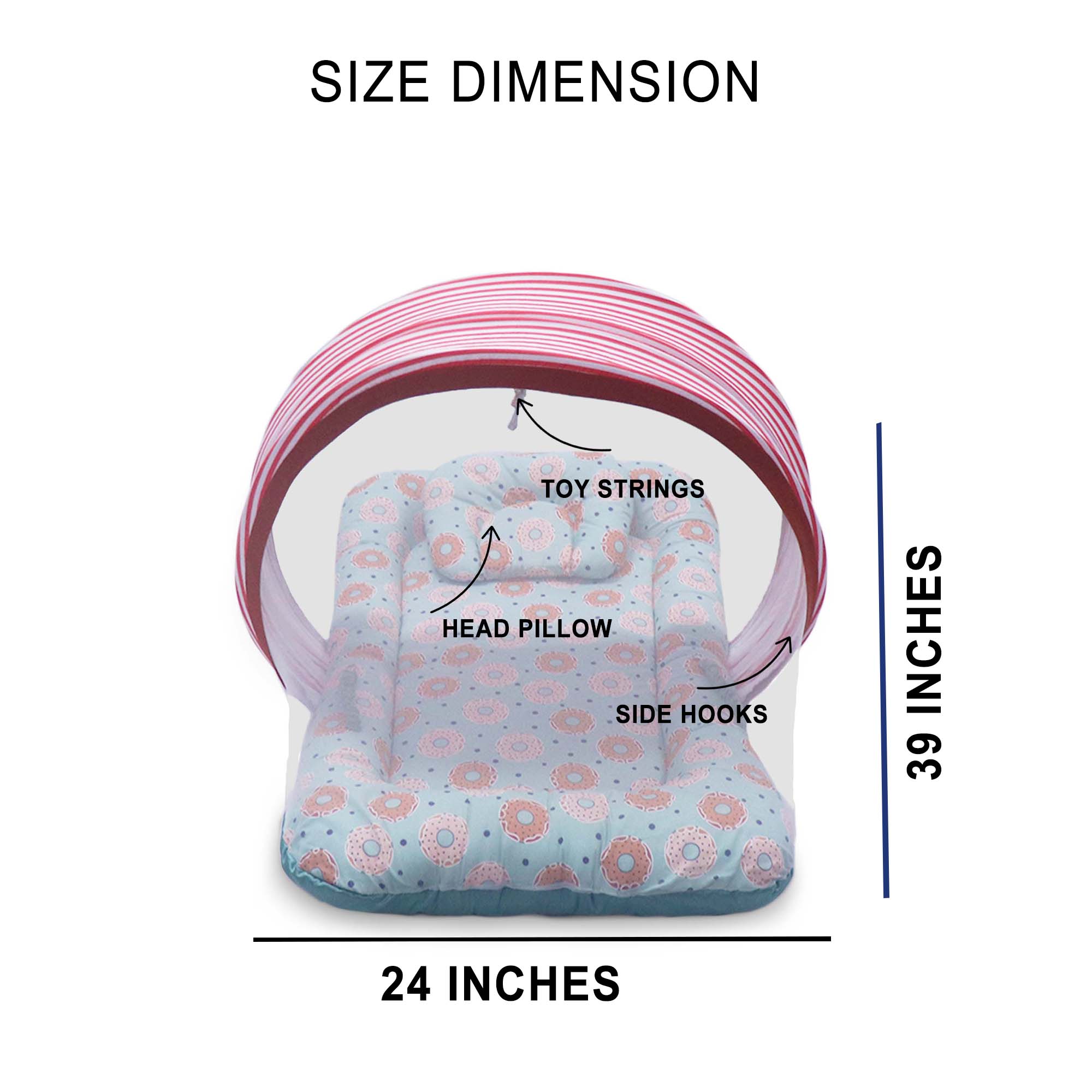 Donuts -  Kradyl Kroft Bassinet Style Mosquito Net Bedding for Infants