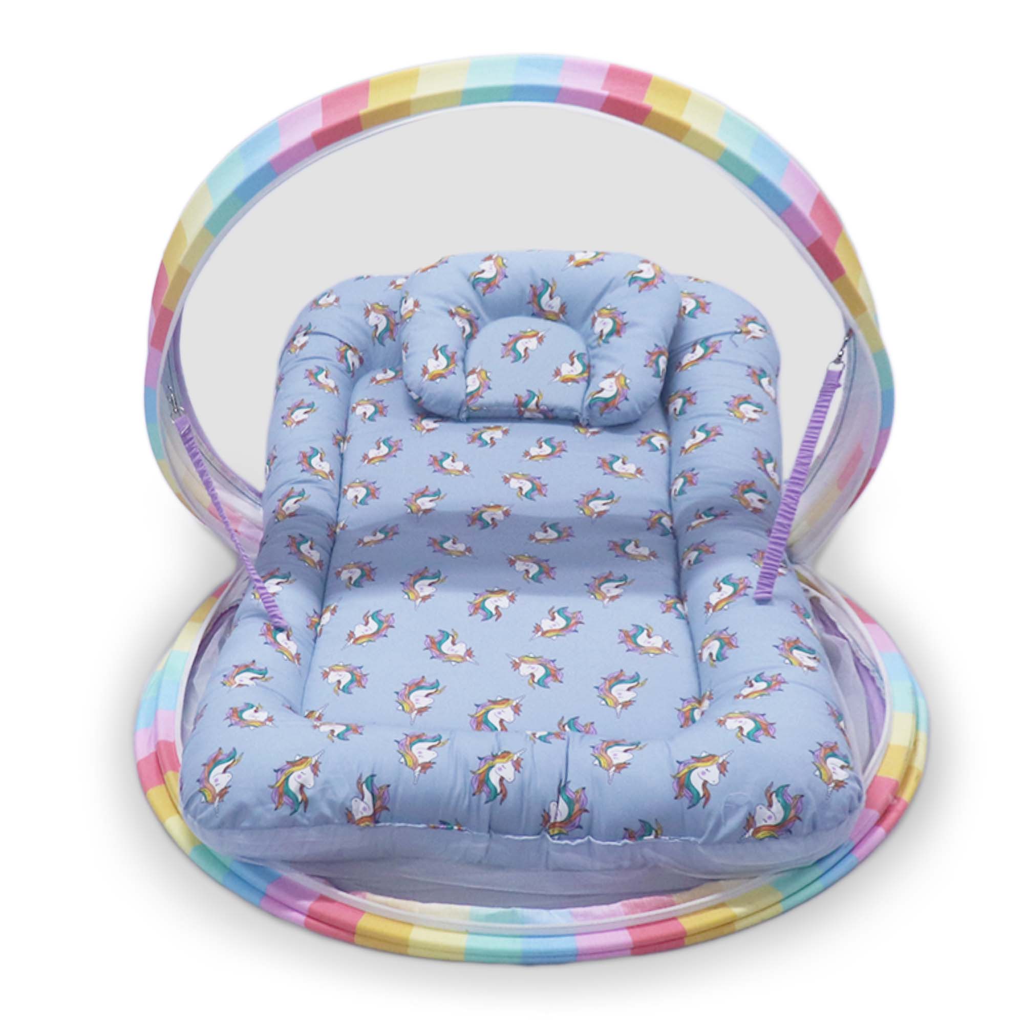 Grey Unicorn -  Kradyl Kroft Bassinet Style Mosquito Net Bedding for Infants