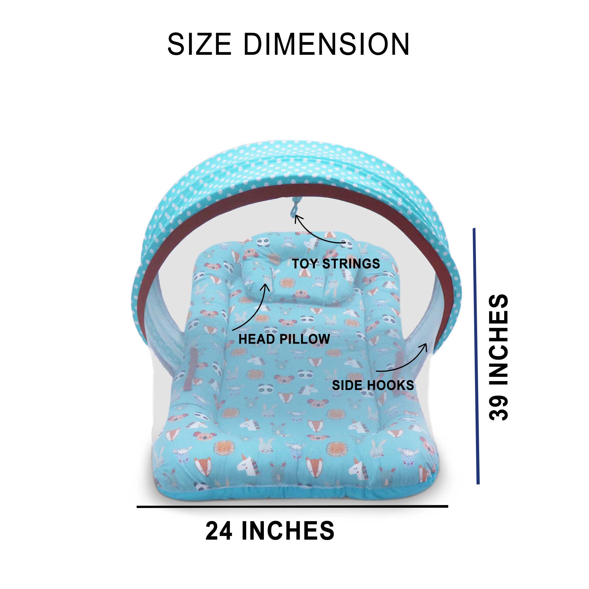 Magical Forest -  Kradyl Kroft Bassinet Style Mosquito Net Bedding for Infants