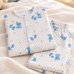 2Ellis |Full Sleeves| 120 GSM Checkered Muslin Fabric |  Soft Unisex Muslin Set for New Born to 6 Years