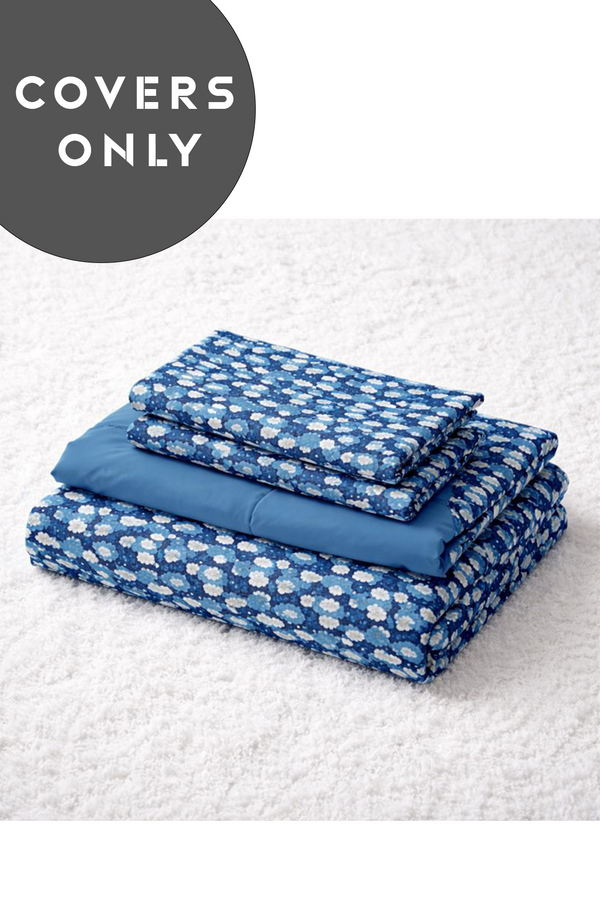 Kradyl Kroft Kids 3 Pcs Bedding Set with Removable Covers | Duvet, Pillow and Lumbar Pillow with 100% Cotton Covers - Clouds