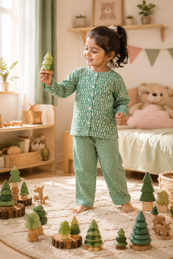 Green Kafe -  Baby 100% Cotton Coord Set