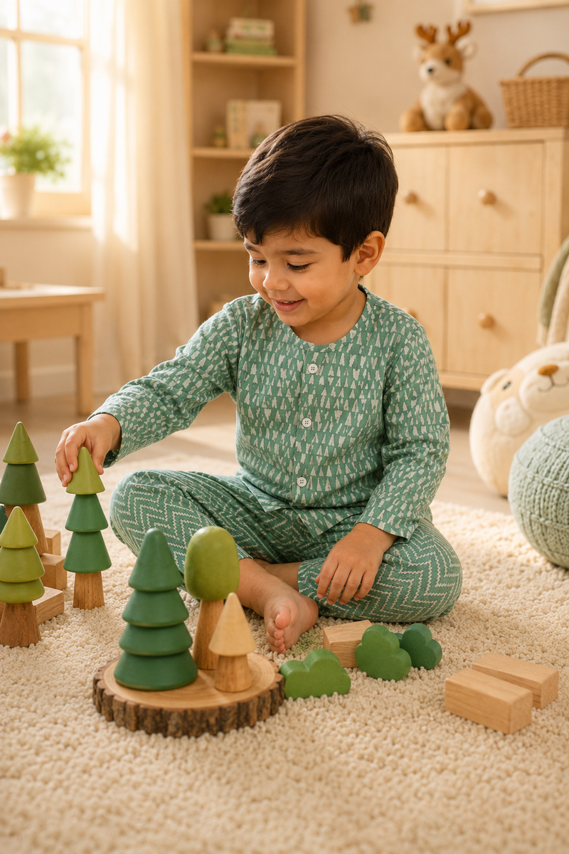 Green Kafe -  Baby 100% Cotton Coord Set