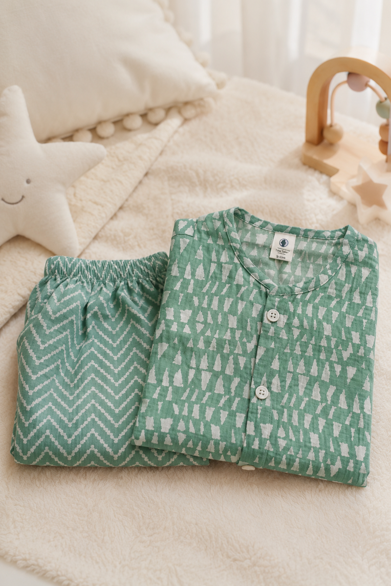 Green Kafe -  Baby 100% Cotton Coord Set