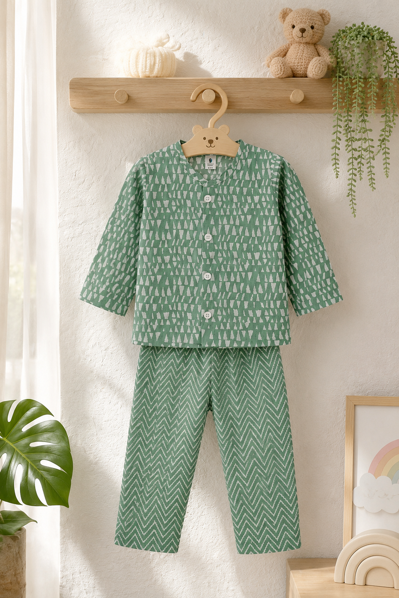 Green Kafe -  Baby 100% Cotton Coord Set