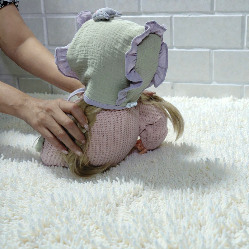Green Purple Kradyl Kroft Baby Caps Set of 2 with Soft Toy Embellishment