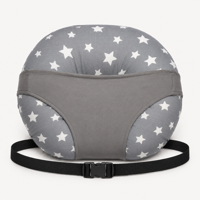 Grey Star-Baby Feeding Pillow | Nursing Pillow | Breastfeeding Pillow
