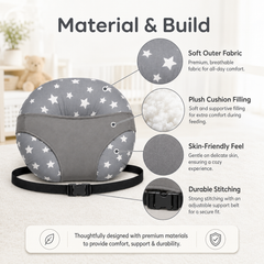 Grey Star-Baby Feeding Pillow | Nursing Pillow | Breastfeeding Pillow