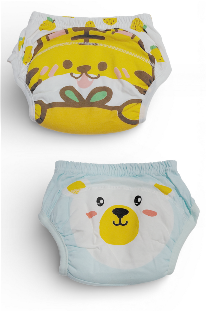 Set of 2 Diaper Training Pull Up Pants Reusable Breathable Soft Cotton Diaper Training Pants  (Size Large 18 to 24 Months)