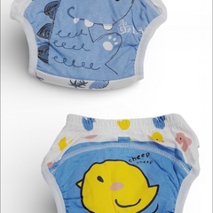 Set of 2 Diaper Training Pull Up Pants Reusable Breathable Soft Cotton Diaper Training Pants  (Size Small)