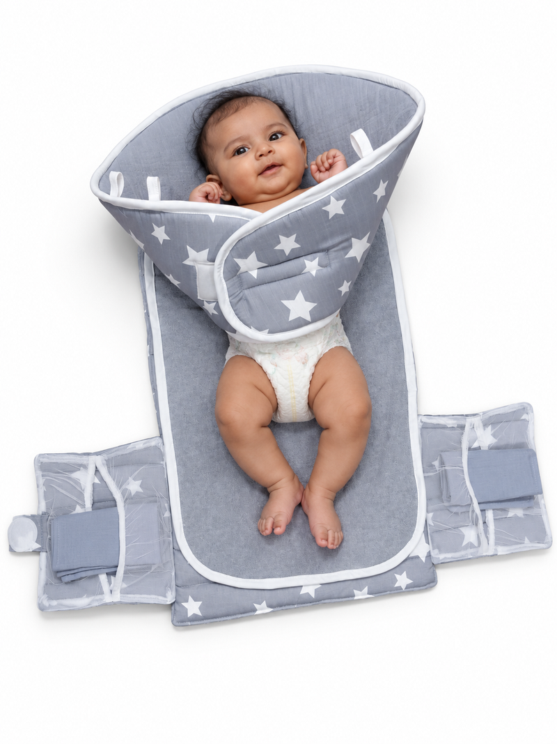 Born Star Grey Diaper Changing Mat for Baby