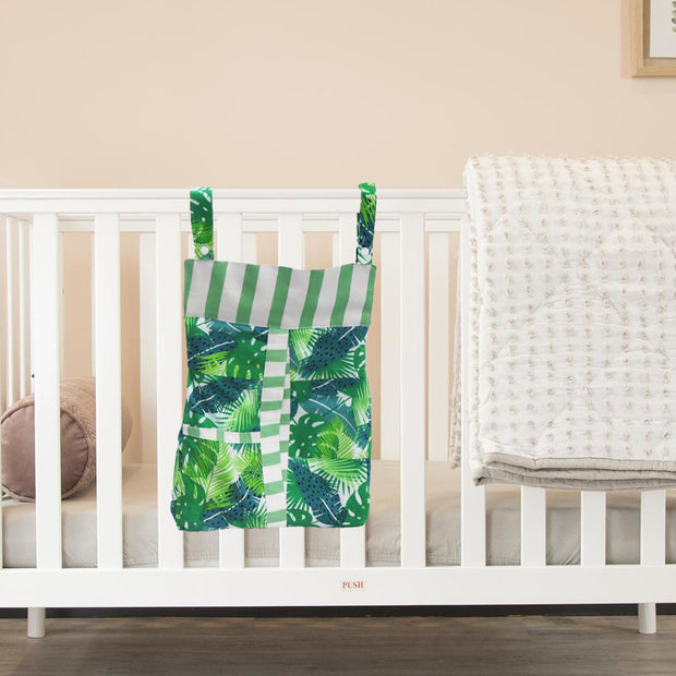 Green Leafy Print-Diaper & Nappy Stacker Multi-Purpose Storage for Essentials