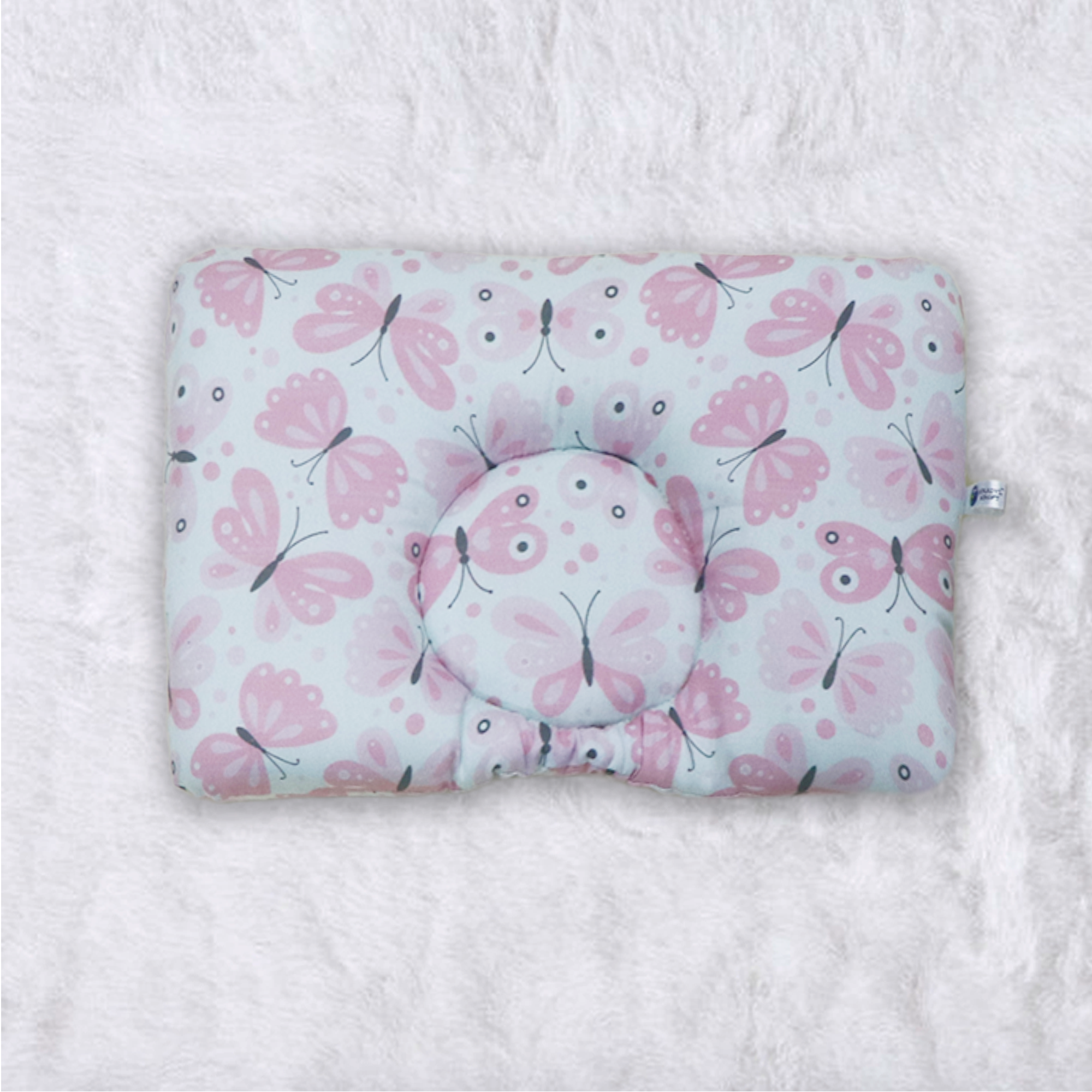 Pink Butterfly New Born Pillow | Baby Pillow | Head Shaping Pillow