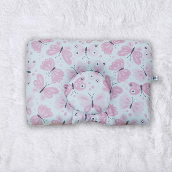 Pink Butterfly New Born Pillow | Baby Pillow | Head Shaping Pillow
