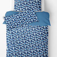 Kradyl Kroft Kids 3 Pcs Bedding Set with Removable Covers | Duvet, Pillow and Lumbar Pillow with 100% Cotton Covers - Clouds