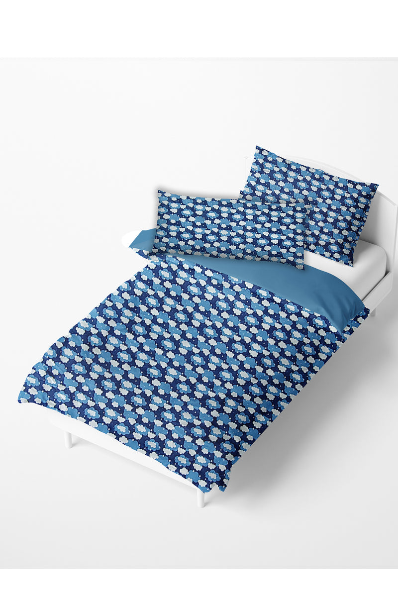 Kradyl Kroft Kids 3 Pcs Bedding Set with Removable Covers | Duvet, Pillow and Lumbar Pillow with 100% Cotton Covers - Clouds