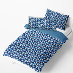 Kradyl Kroft Kids 3 Pcs Bedding Set with Removable Covers | Duvet, Pillow and Lumbar Pillow with 100% Cotton Covers - Clouds