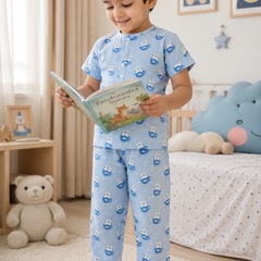 Kitty Kup |Half Sleeves| Checkered Muslin| Soft Unisex Muslin Set for New Born to 6 Years