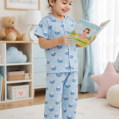 Kitty Kup |Half Sleeves| Checkered Muslin| Soft Unisex Muslin Set for New Born to 6 Years