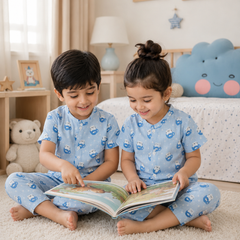 Kitty Kup |Half Sleeves| Checkered Muslin| Soft Unisex Muslin Set for New Born to 6 Years