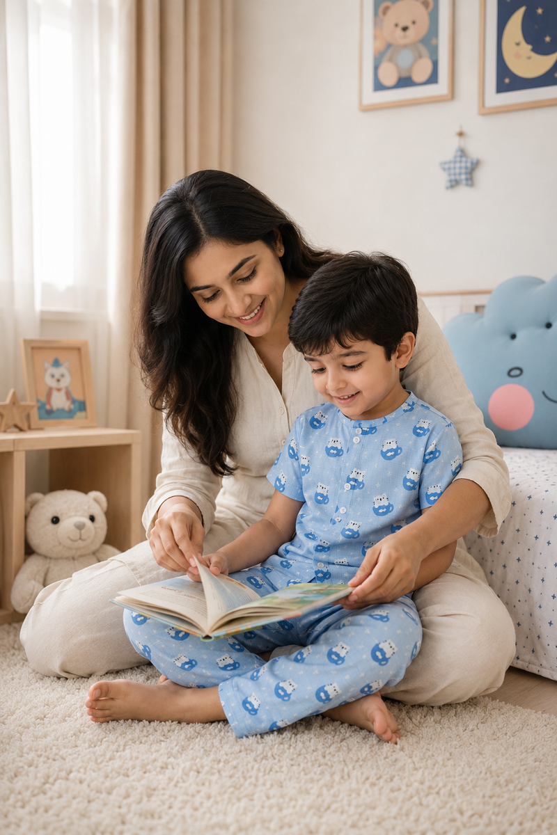 Kitty Kup |Half Sleeves| Checkered Muslin| Soft Unisex Muslin Set for New Born to 6 Years