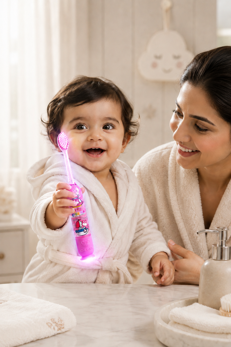 Light Glow Design Soft Tooth Brush for 2 to 6 Years - Design 17
