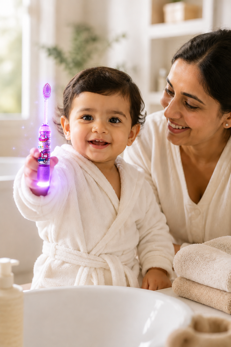 Light Glow Design Soft Tooth Brush for 2 to 6 Years - Design 18