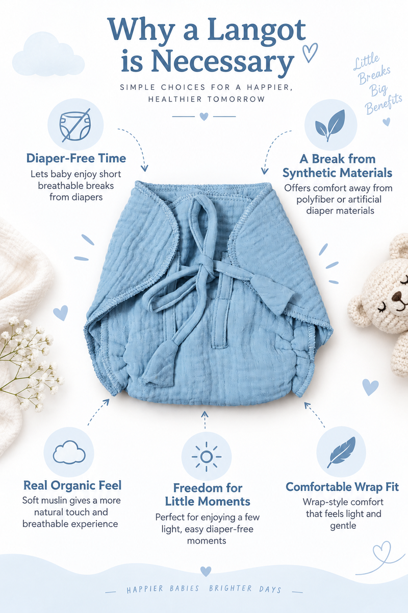 The LanGOAT - 5 Layer Padded Muslin Baby Langots for Diaper Free Time