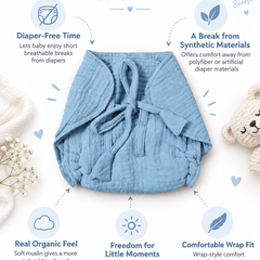 The LanGOAT - 5 Layer Padded Muslin Baby Langots for Diaper Free Time