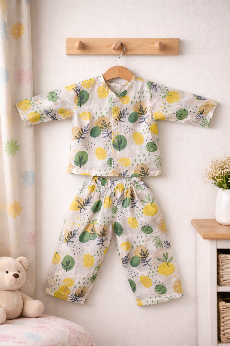 Lemonade | Checkered Muslin | Soft Unisex Muslin Set for New Born to 6 Years