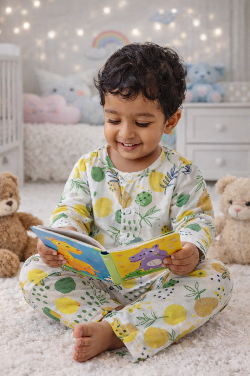 Lemonade | Checkered Muslin | Soft Unisex Muslin Set for New Born to 6 Years