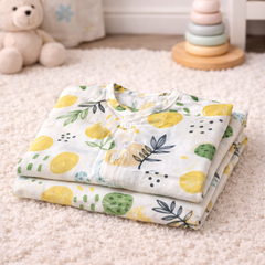 Lemonade | Checkered Muslin | Soft Unisex Muslin Set for New Born to 6 Years
