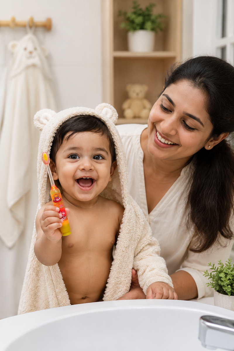 Light Glow Design Soft Tooth Brush for 2 to 6 Years - Design 22