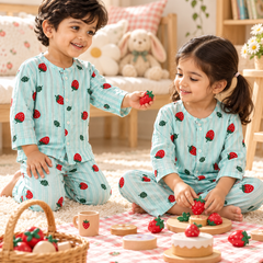 Berry Stripes |Full Sleeves| 120 GSM Checkered Muslin Fabric |  Soft Unisex Muslin Set for New Born to 6 Years