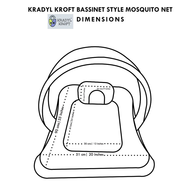 Urban Garden -  Kradyl Kroft Bassinet Style Mosquito Net Bedding for Infants