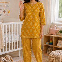 Mustard Motif - Mom's Coord Set