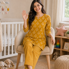 Mustard Motif - Mom's Coord Set