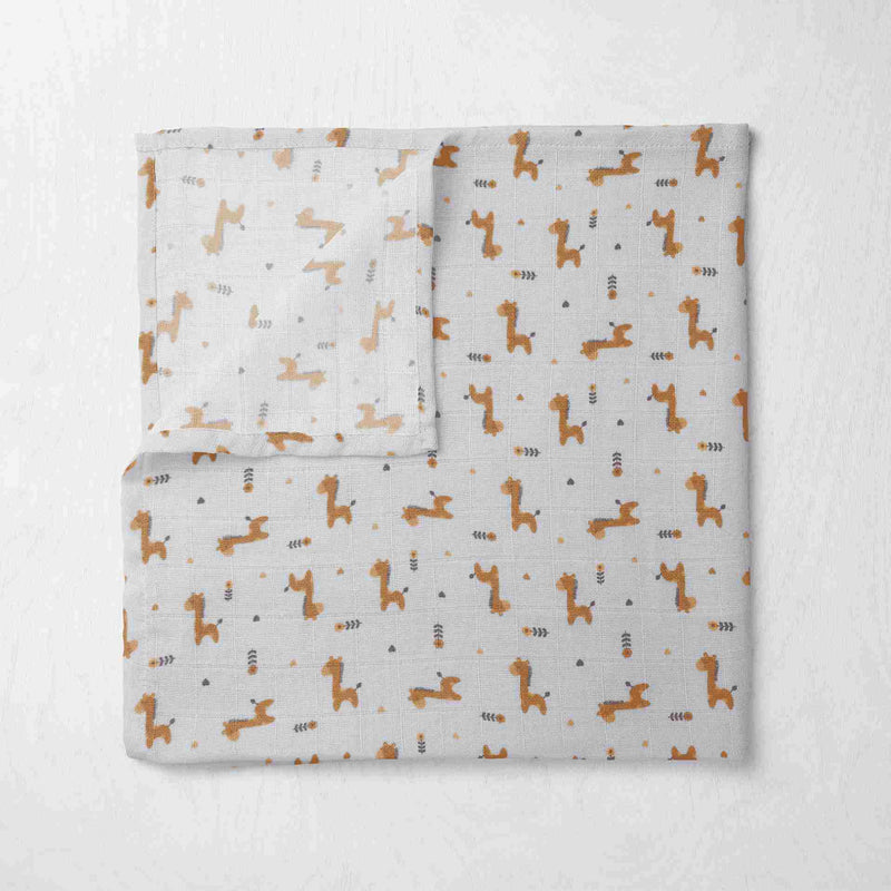 Muslin Dolphin N Giraffe Swaddle Set of 2