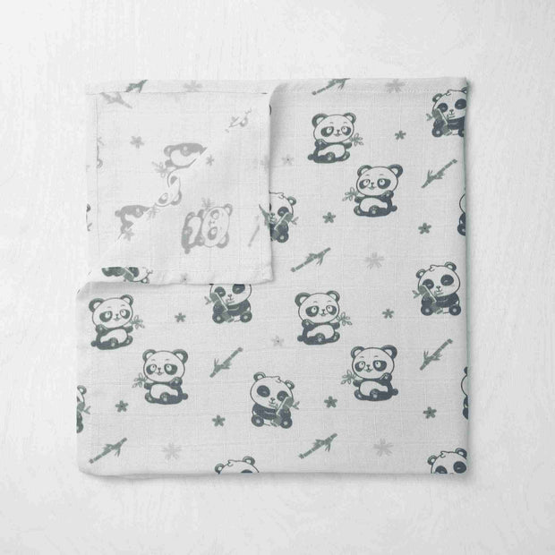 Muslin Dolphin N Panda Swaddle Set of 2