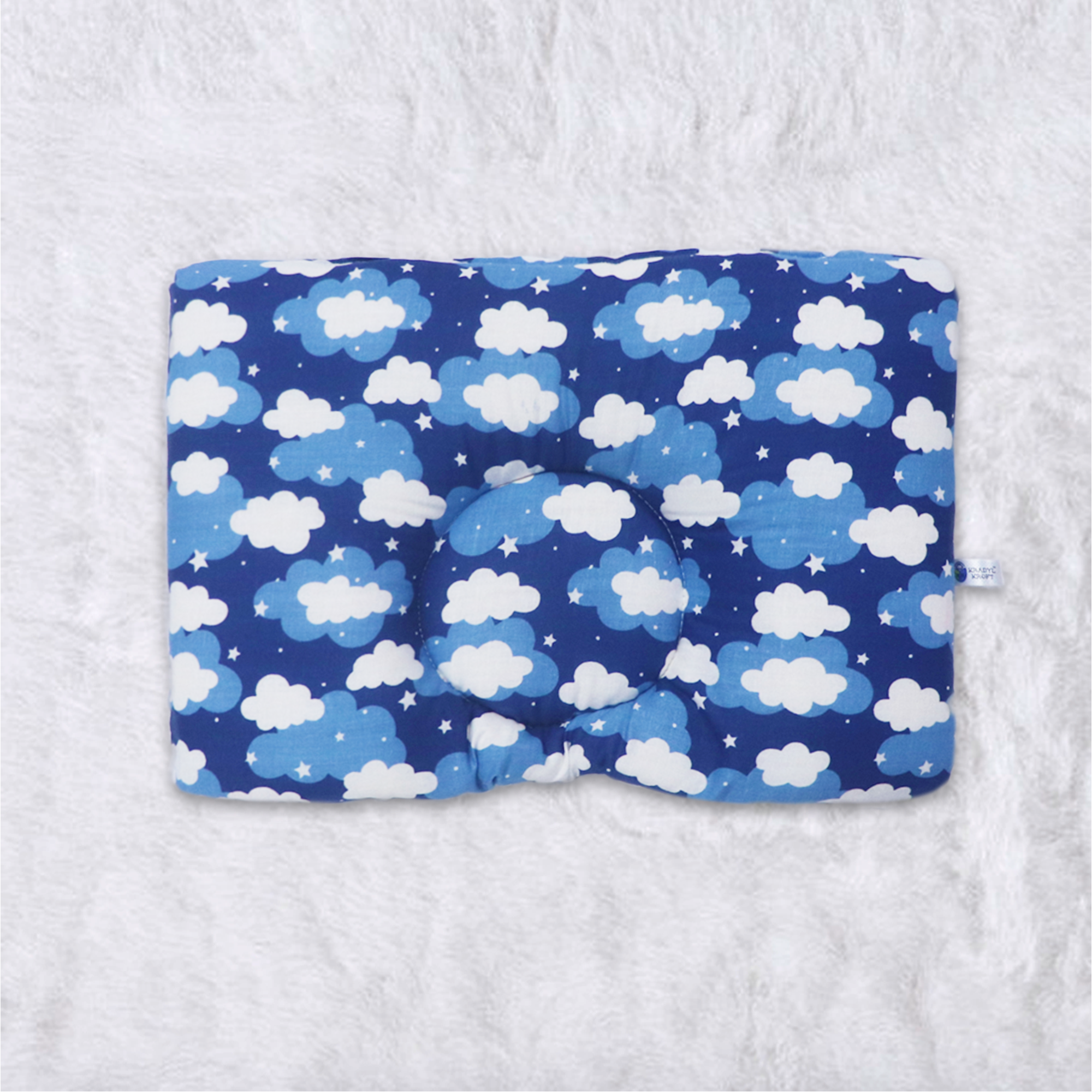 Blue Clouds New Born Pillow | Baby Pillow | Head Shaping Pillow