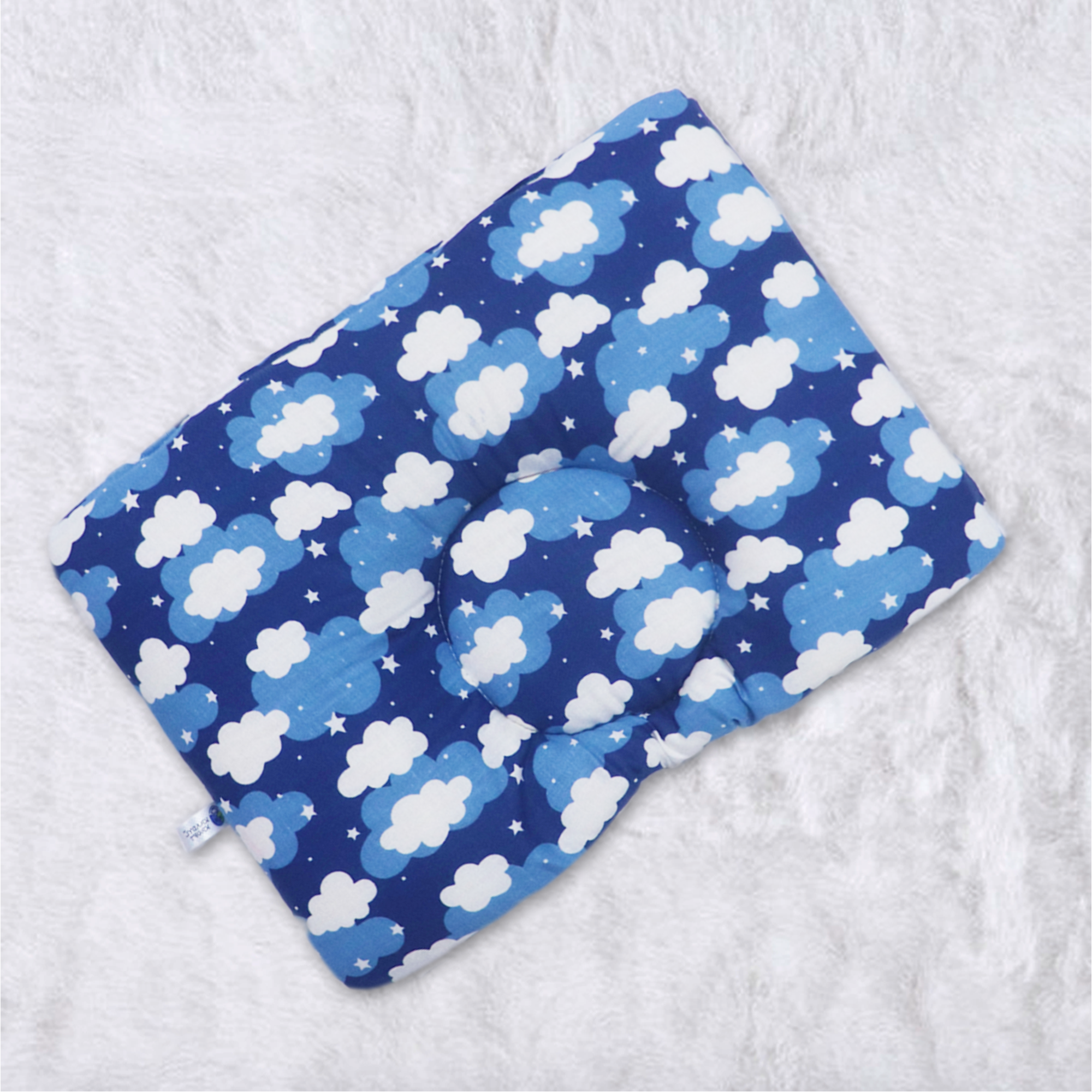 Blue Clouds New Born Pillow | Baby Pillow | Head Shaping Pillow