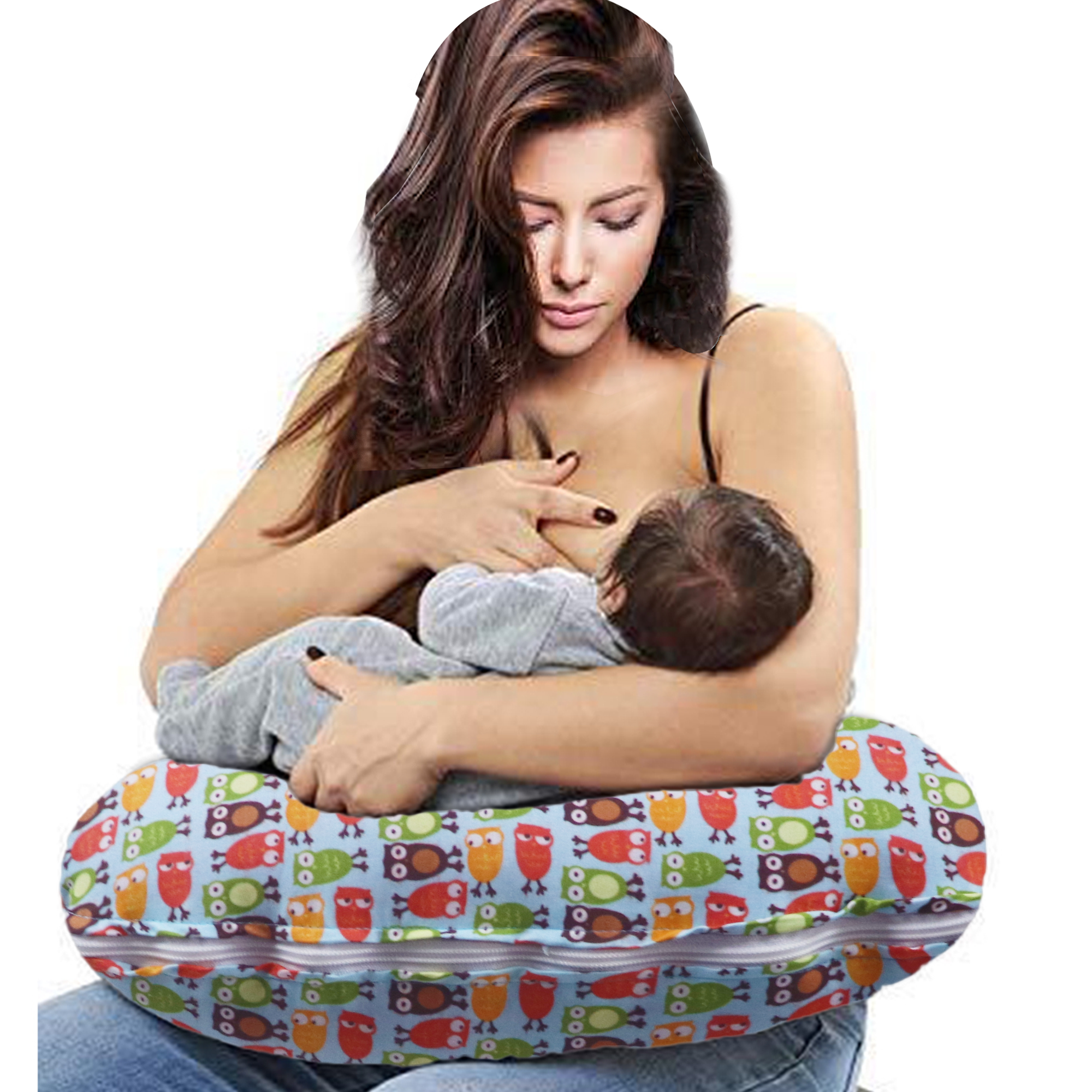 Happy Owls - Baby Feeding Pillow | Nursing Pillow | Breastfeeding Pillow