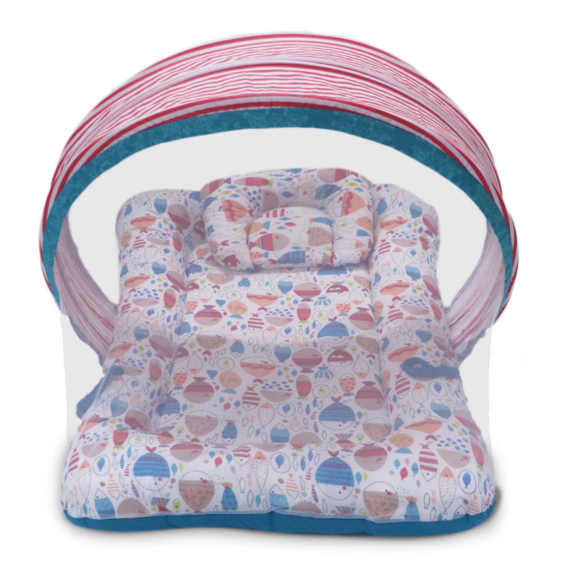 Colorful Fishes -  Kradyl Kroft Bassinet Style Mosquito Net Bedding for Infants