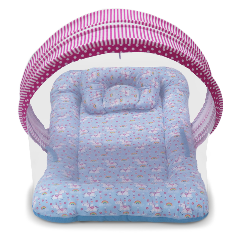 Rainbow Unicorn -  Kradyl Kroft Bassinet Style Mosquito Net Bedding for Infants