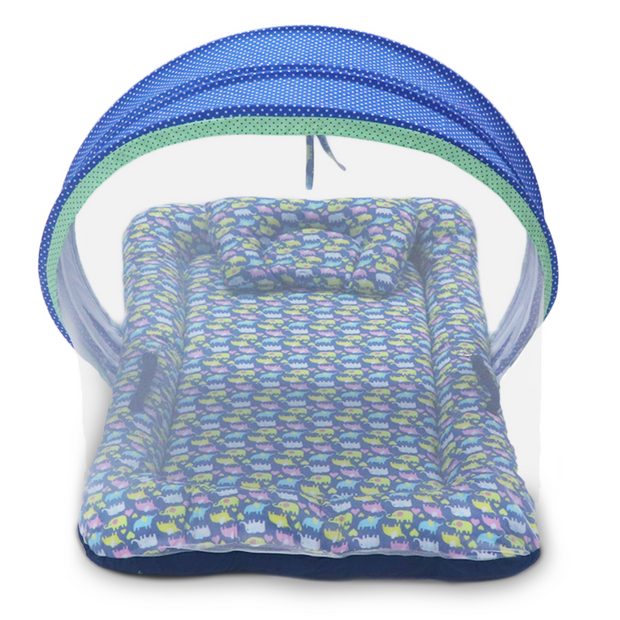 Dancing Elephants -  Kradyl Kroft Bassinet Style Mosquito Net Bedding for Infants