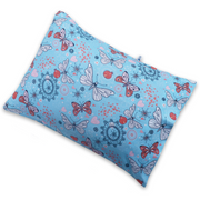 Blue Butterfly - Toddler Pillow with 100% Cotton Removable cover - 20 X 15 Inches | Children Pillows