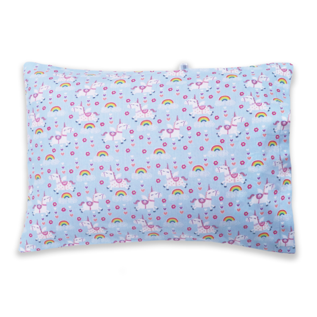 Unicorn Rainbow - Toddler Pillow with 100% Cotton Removable cover - 20 X 15 Inches | Children Pillows